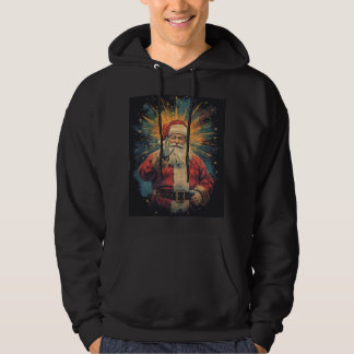 Festive Classic Santa Claus Christmas Art Hoodie