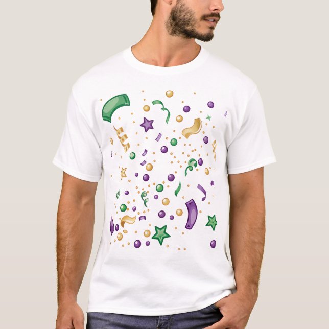 Festive Colorful Confetti Elements T-Shirt (Vorderseite)