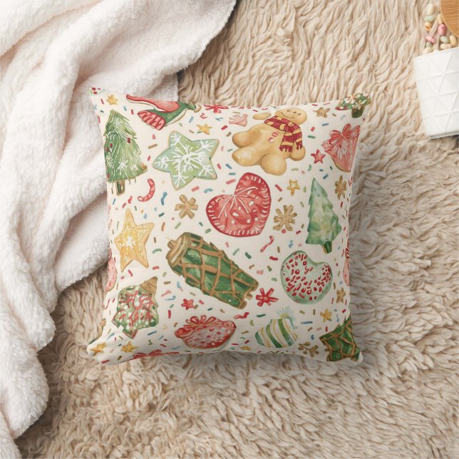 Festive Cookie Parade Pattern | Holiday Cookies Kissen (Decke)