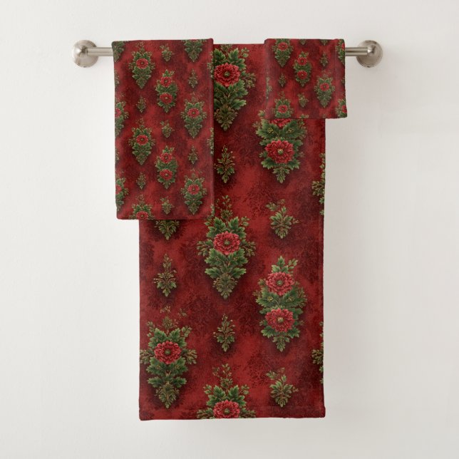 Festive Damask  Badhandtuch Set (Insitu)
