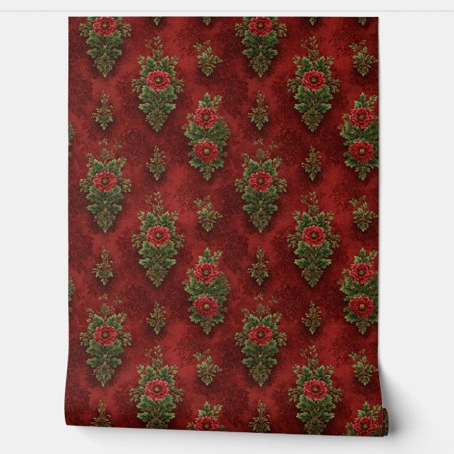 Festive Damask  Tapete (Abrollen)