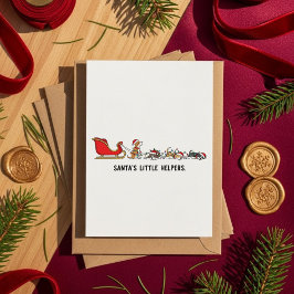Festive Dog Sleigh Christmas Card For Dog Lovers Feiertagskarte
