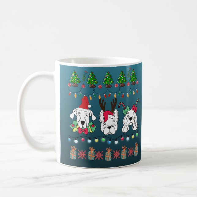 Festive dogs Christmas pattern - cute hoiiday dogs Kaffeetasse (Links)
