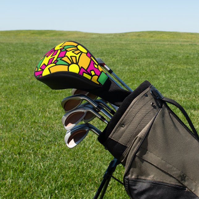 Festive Doodle Art 42 Golf Headcover (In SItu)