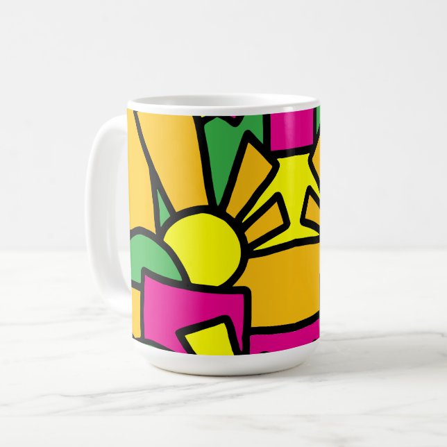 Festive Doodle Art 42 Kaffeetasse (Vorderseite Links)