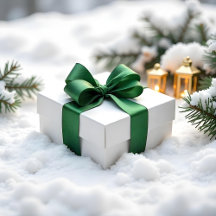 Festive dunkelgrüne Farbe #1A4301 Geschenkverpacku