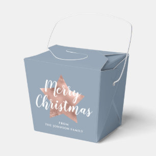 Festive Dusty Blue Frohe Weihnachten Geschenkschachtel