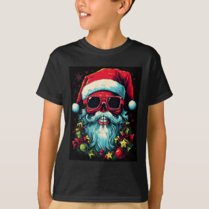 Festive Edge Edgy Weihnachts Skull Grafik Design T-Shirt