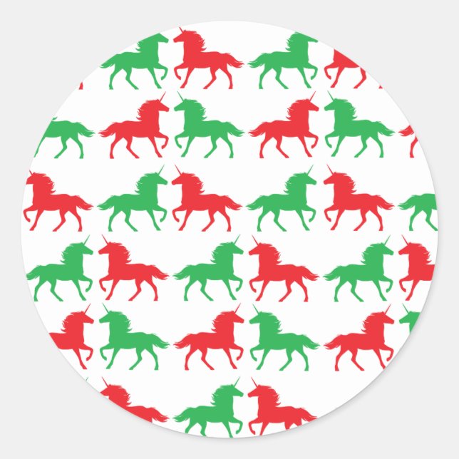 Festive Einhornkleber Runder Aufkleber (Vorderseite)