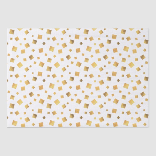 Festive Elegant Gold Confetti Geschenk Seidenpapier (Vorderseite)
