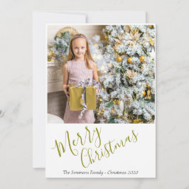 Festive Elegant Gold Script Frohe Weihnachten Foto