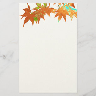 Festive Fall Gold japanische Ahorn Blätter Canopy Briefpapier
