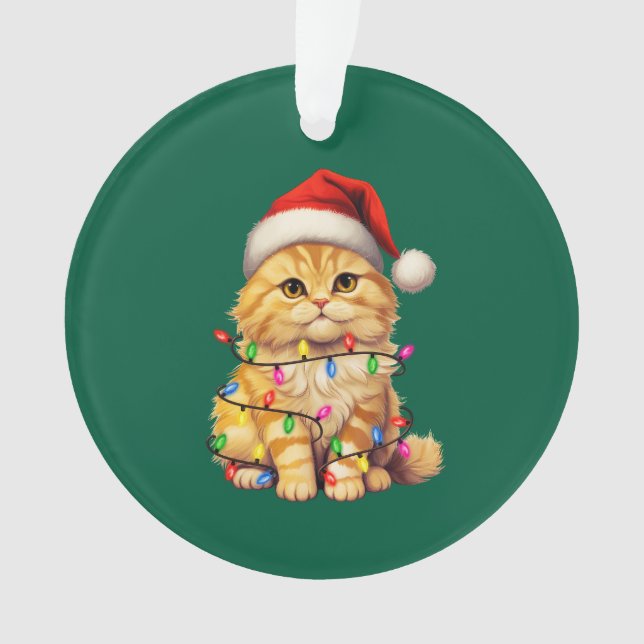 Festive Feline Christmas Ornament  (Vorderseite)