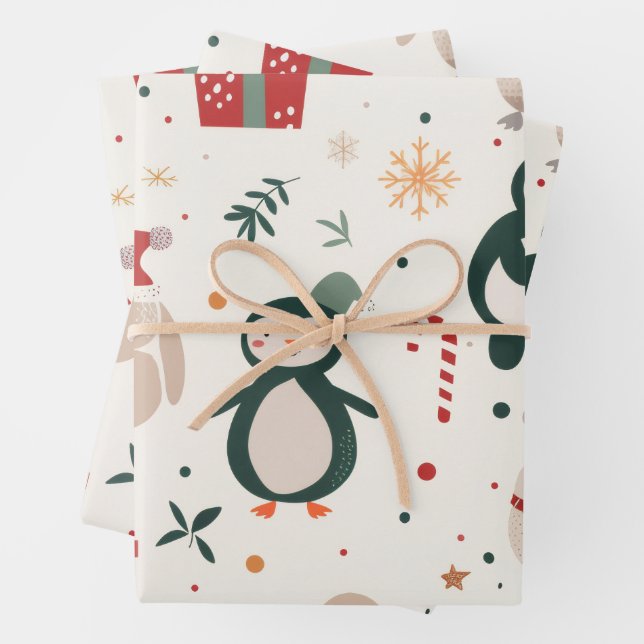 Festive Freunde Geschenkpapier Set (Beispiel)