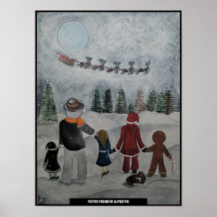 Festive Friends Gemälde von Alfred Fox Poster