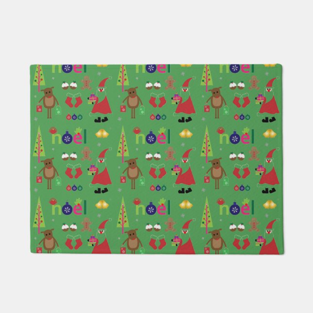 Festive Frohe Weihnachten  Fußmatte (Vorderseite)