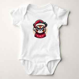 Festive Frown - Weihnachts-Reißarm Baby Strampler