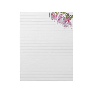 'Festive Fuchsias' auf einem großen Notepad Notizblock