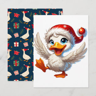 Festive Gans Weihnachten – Lustiges Weihnachts-Gag Postkarte