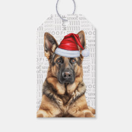 Festive German Shepherd Holiday Dog Christmas Geschenkanhänger