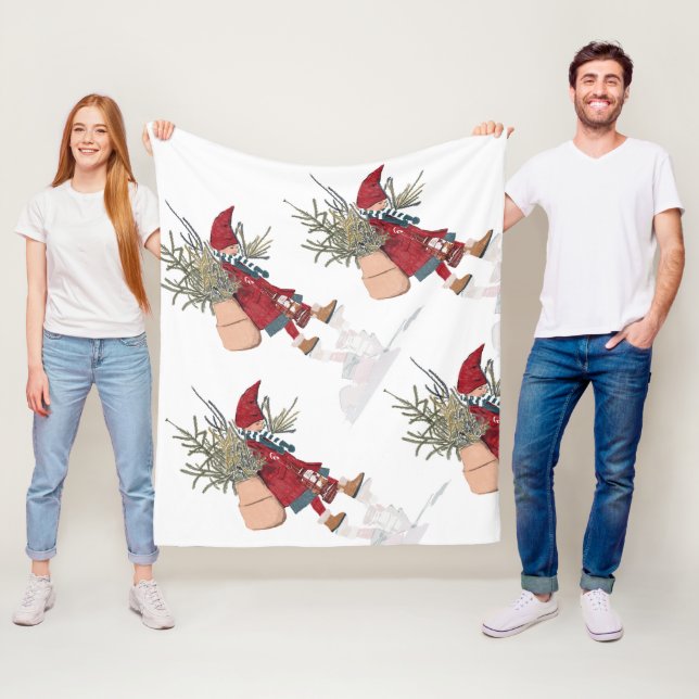 Festive Gnome Christmas Fleece Blanket – Cozy (Beispiel)