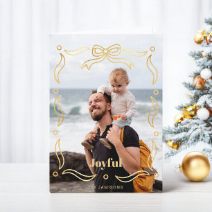 Festive Gold Line Gezeichnet Multifunktionsrahmen Feiertagskarte