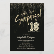 Festive Gold Surprise 18th Birthday Party