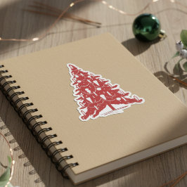 Festive Green and White Holiday Christmas Aufkleber