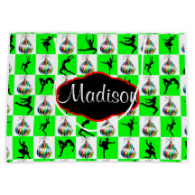 FESTIVE GREEN BALLERINA PERSONALISIERT GIFT BAG