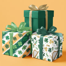 Festive Green Kleeblatts St Patricks Day Set von 3