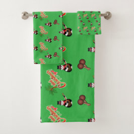 FESTIVE GREEN Trini Christmas Badhandtuch Set