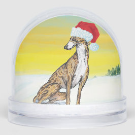 festive greyhound schneekugeln