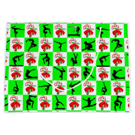 FESTIVE GYMNASTICS CHRISTMAS DESIGN GROßE GESCHENKTÜTE