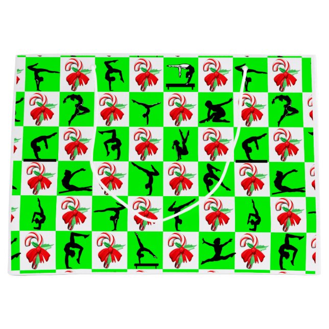 FESTIVE GYMNASTICS CHRISTMAS DESIGN GROßE GESCHENKTÜTE (Vorderseite)