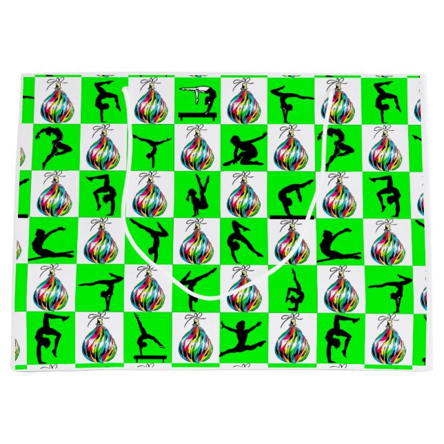 FESTIVE GYMNASTICS CHRISTMAS DESIGN GROßE GESCHENKTÜTE (Vorderseite)