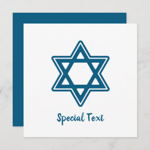 Festive Hanukkah Single Star v2 Faltkarte