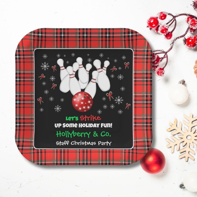 Festive Holiday Bowling  Pappteller (Von Creator hochgeladen)