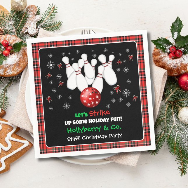 Festive Holiday Bowling  Serviette (Von Creator hochgeladen)