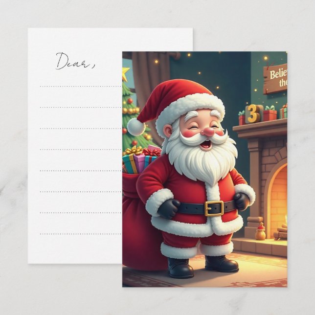 Festive Holiday Home Accent - Christmas Decorative RSVP Karte (Vorne/Hinten)