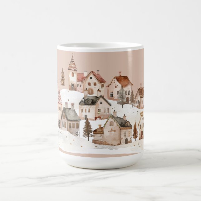 Festive: Holiday Village in the Snow  Kaffeetasse (Mittel)