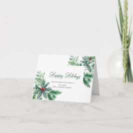 Festive Holly Berry Zweigstelle Weihnachtskonzern Feiertagskarte