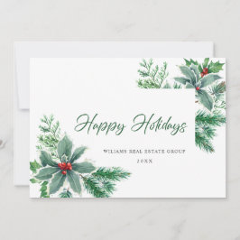 Festive Holly Berry Zweigstelle Weihnachtskonzern Feiertagskarte