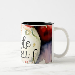 "Festive Jingle Bells: Christmas Print Tasse" Zweifarbige Tasse