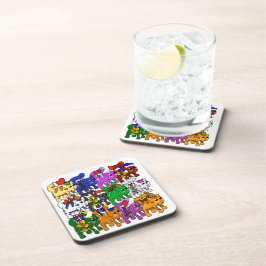 Festive Jolly Meowy Weihnachtskatzen Getränkeuntersetzer