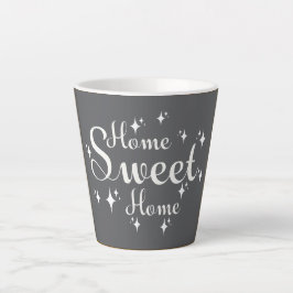 Festive Kalligraphie und Sterne "Zuhause Sweet Zuh Milchtasse