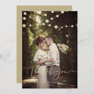 Festive Light Wedding Gold Custom Whimsical Script