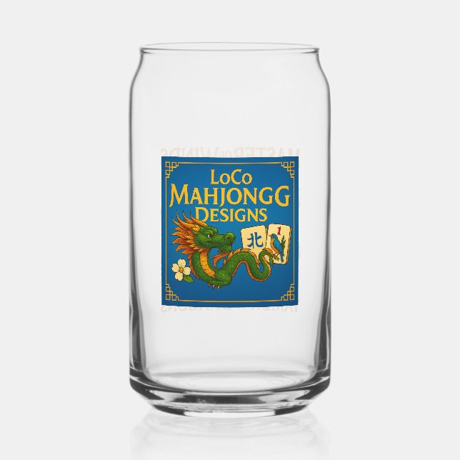 Festive Mahjong Pint Glasses  Dosenglas (Vorderseite)
