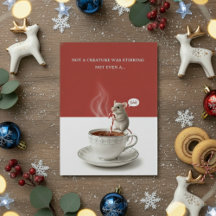 Festive Maus Nicht-ein-Tier-Weihnachtskarte Freude