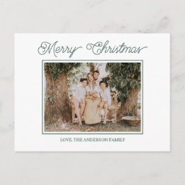 Festive Merry And Bright Christmas Postkarte