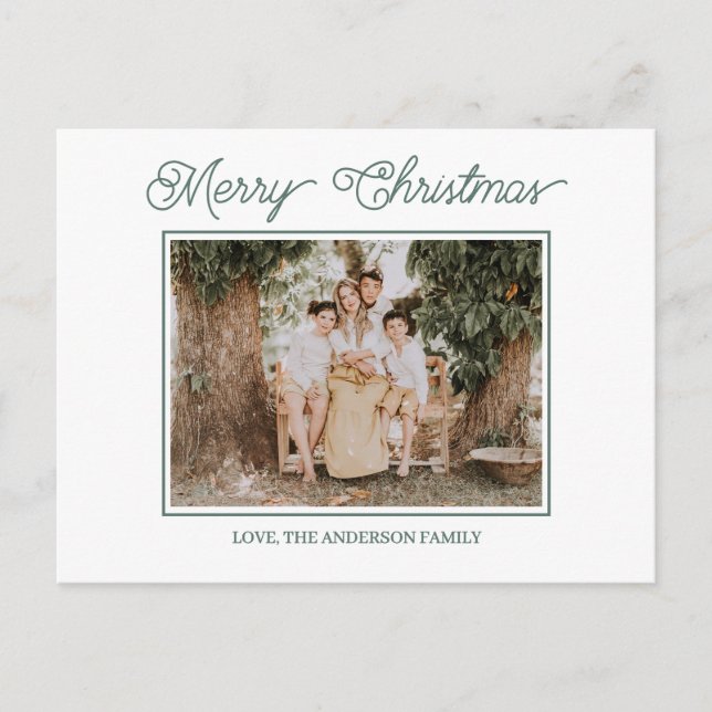 Festive Merry And Bright Christmas  Postkarte (Vorderseite)